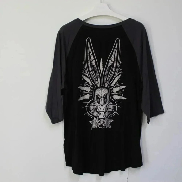 Torrid 3 bugs bunny loony tunes raglan tee shirt - Picture 6 of 9